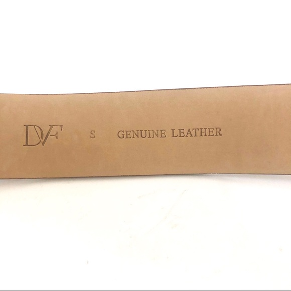 DVF BROWN LEATHER BELT WITH GOLD BUCKLE